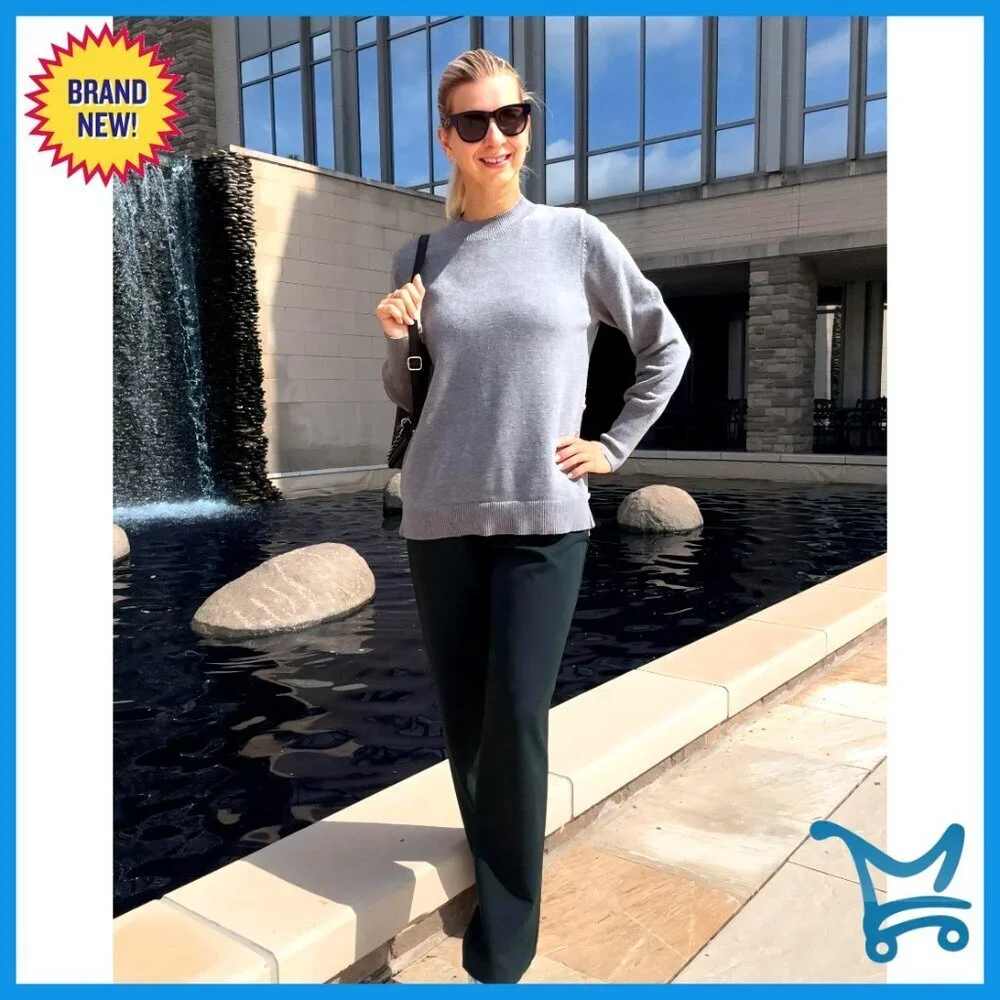 Loose Knit Side Button Pullover Sweater Tunic Length Casual Chic Fall Fashion